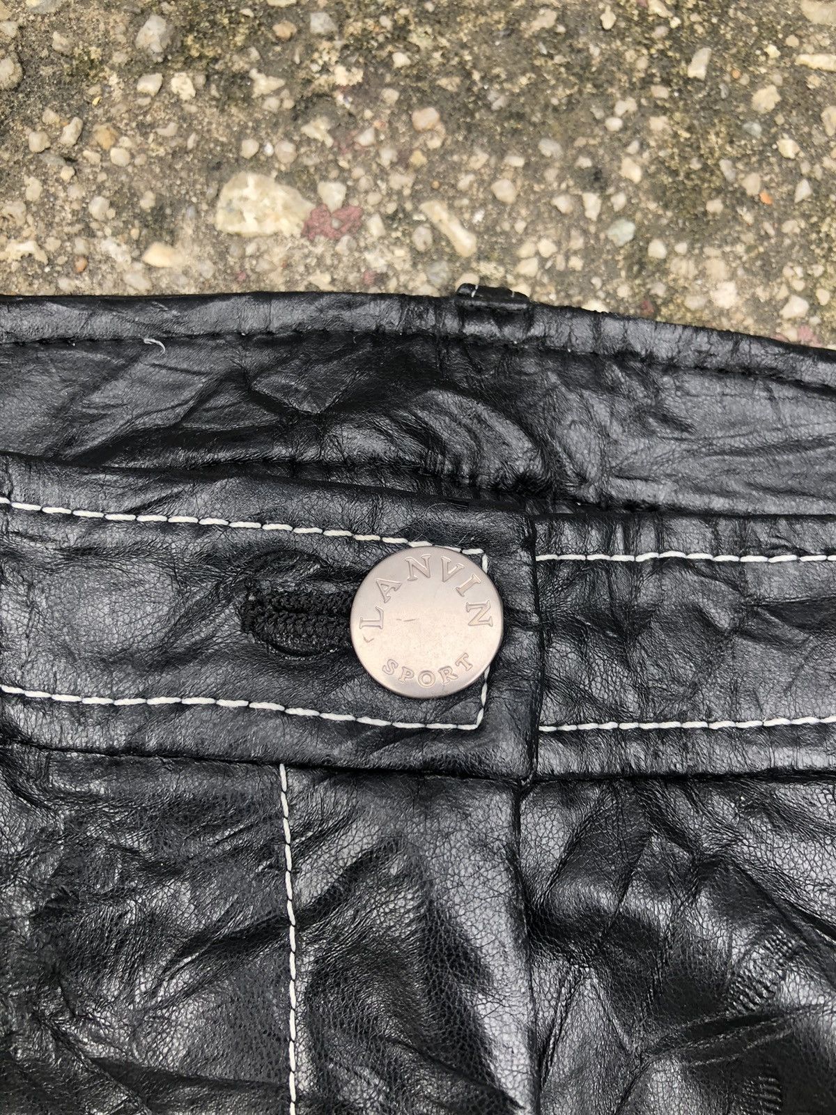 Lanvin × Leather × Vintage Vintage Lanvin Sports Faux Leather Pants Size US 27 - 7 Thumbnail