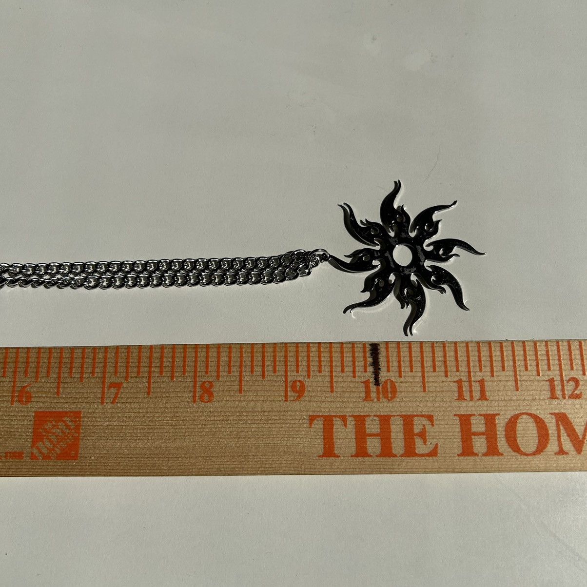 Japanese Brand × Vintage Y2K 2000s Bio Sun spike silver chrome pendant skater chain Size ONE SIZE - 6 Thumbnail
