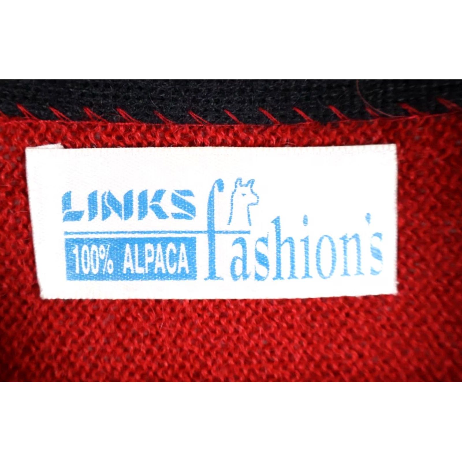 Vintage VINTAGE Links Sweater Vest Shirt Womens Medium Red 100% Alpaca Button Up Knit Sleeveless V-Neck Hand Wash Only Retro Preppy 70s Size M / US 6-8 / IT 42-44 - 3 Thumbnail
