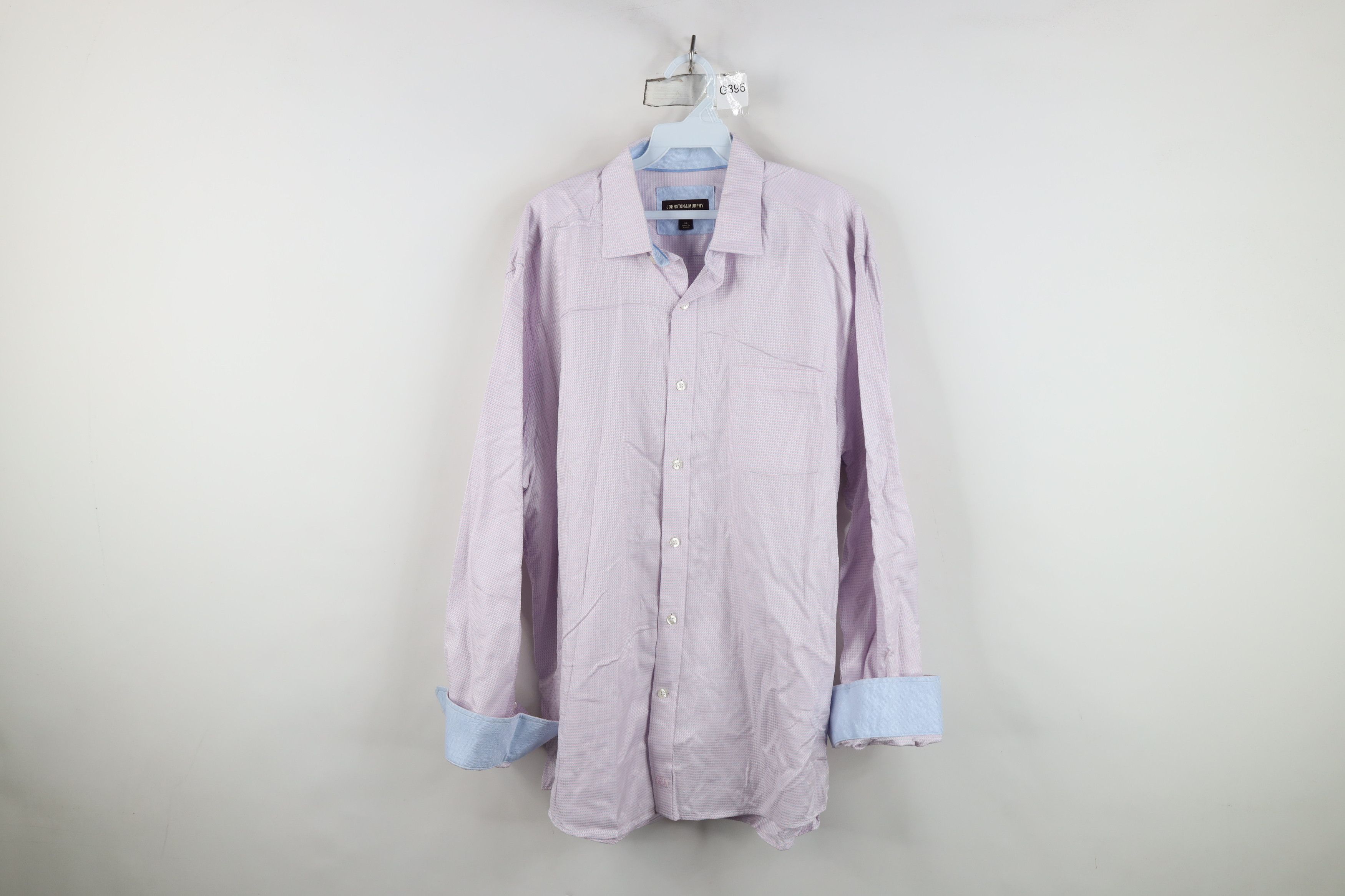 Johnston & Murphy Johnston & Murphy Collared Button Shirt Cotton Pink Size US XL / EU 56 / 4 - 1 Thumbnail