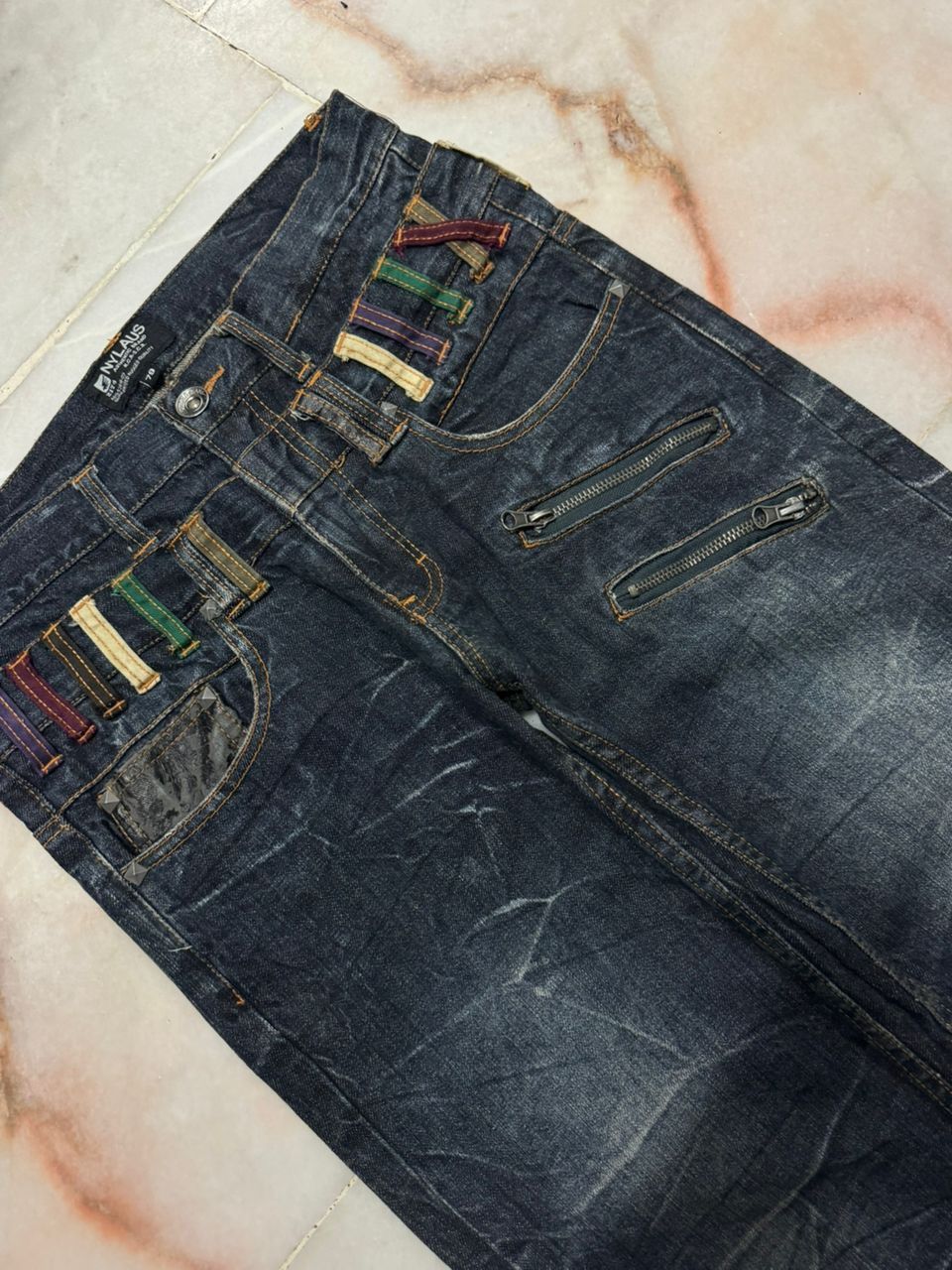 Undercover 💥Double Waist💥Insane Nylus Clawmark Zipper Style Dark Jeans Size US 29 - 6 Thumbnail
