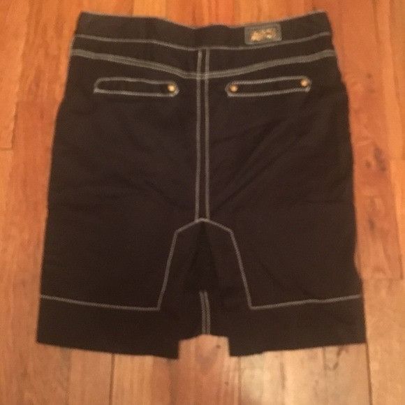 Other Vintage LaRok Black linen white stitched pencil skirt Size 30" / US 8 / IT 44 - 4 Thumbnail