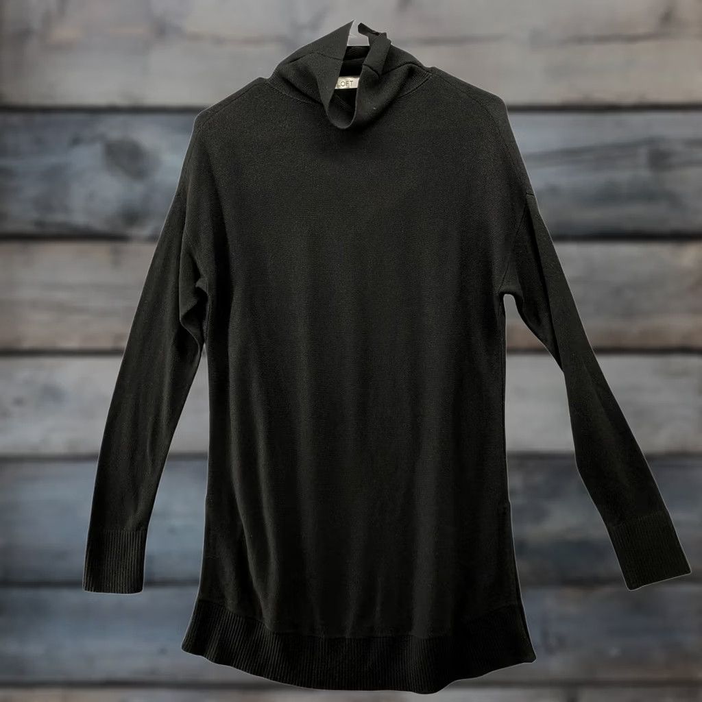 Loft VINTAGE Loft Tunic Turtleneck Sweater Womens XS Tight Knit Stretch Pullover Size XS / US 0-2 / IT 36-38 - 1 Thumbnail