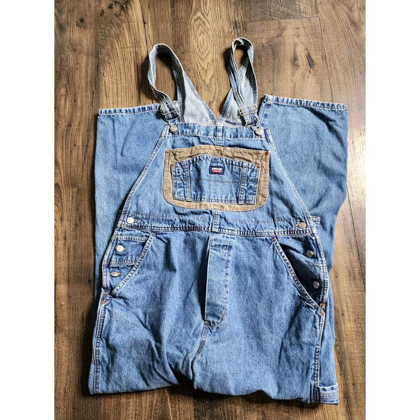 Jordache Vintage Jordache Denim Jean Overalls Work Wear Carpenter Womens L Jeans Blue 90s USA Mens Womens Boys Girls Size 36" / US 14 / IT 50 - 7 Thumbnail