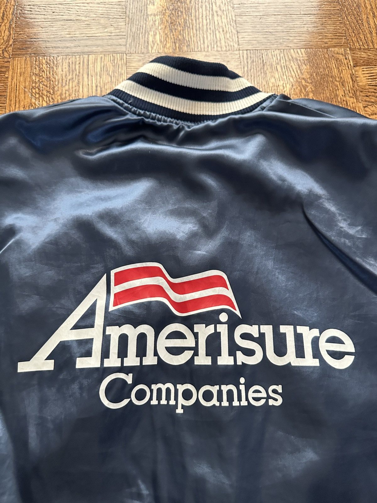 Vintage Vintage 80s Amerisure Companies Satin Bomber Jacket Size US L / EU 52-54 / 3 - 7 Thumbnail