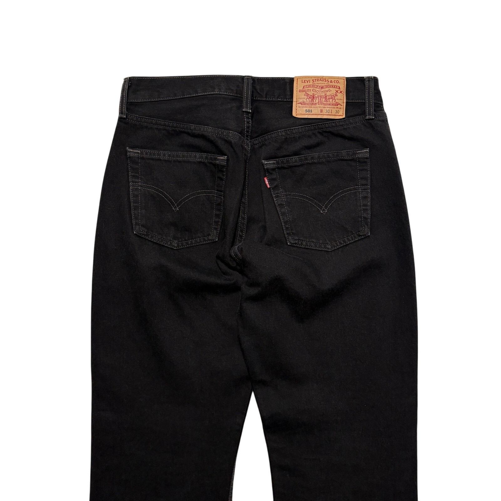 Levi's VTG 90s Levi's 501 Jeans Straight Leg Button Fly Black 30x30 Size US 30 / EU 46 - 5 Thumbnail