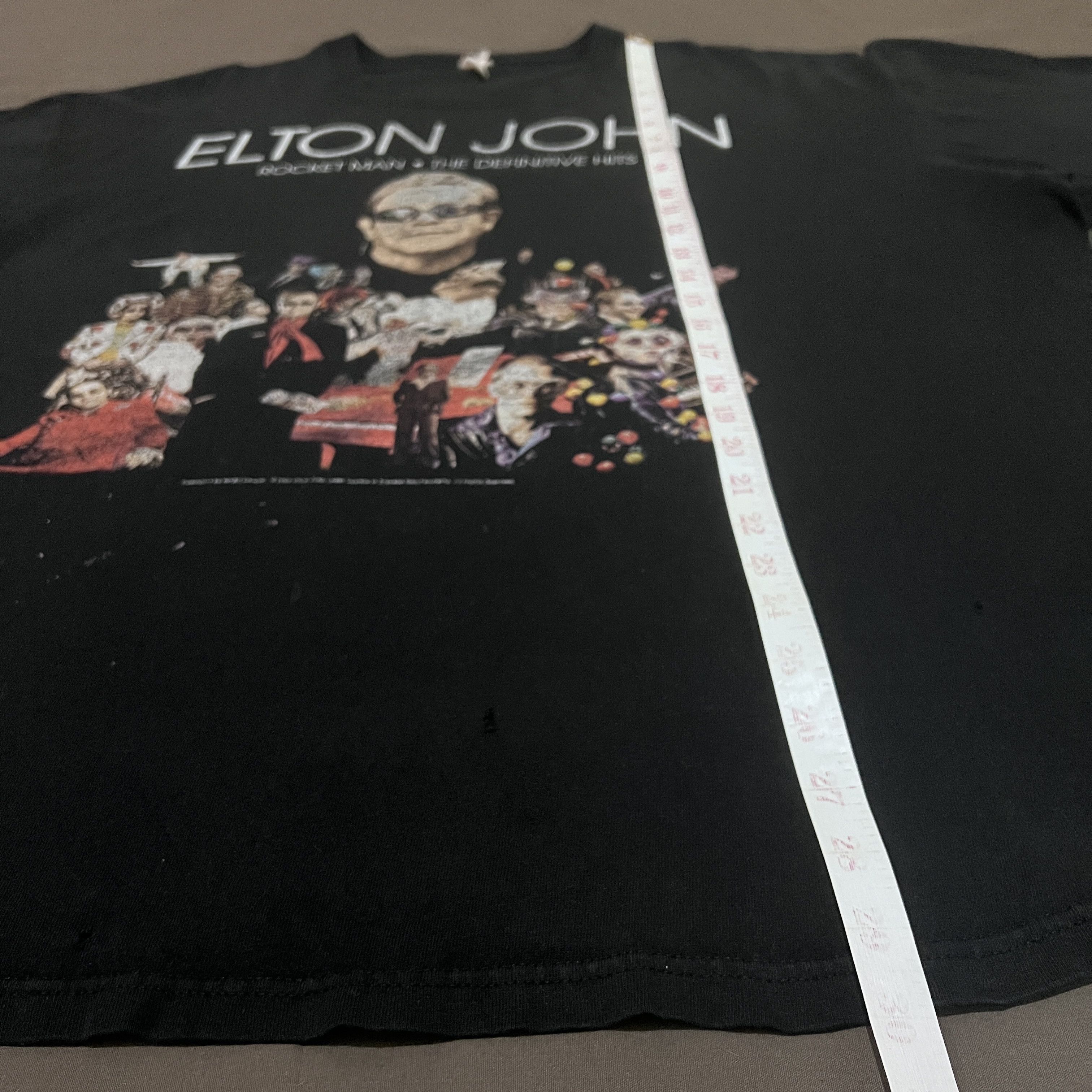 Rap Tees × Seditionaries × Vintage Vintage Y2K Elton John Rocket Man Tour Promo Tee 2XL Faded Size US XXL / EU 58 / 5 - 12 Thumbnail