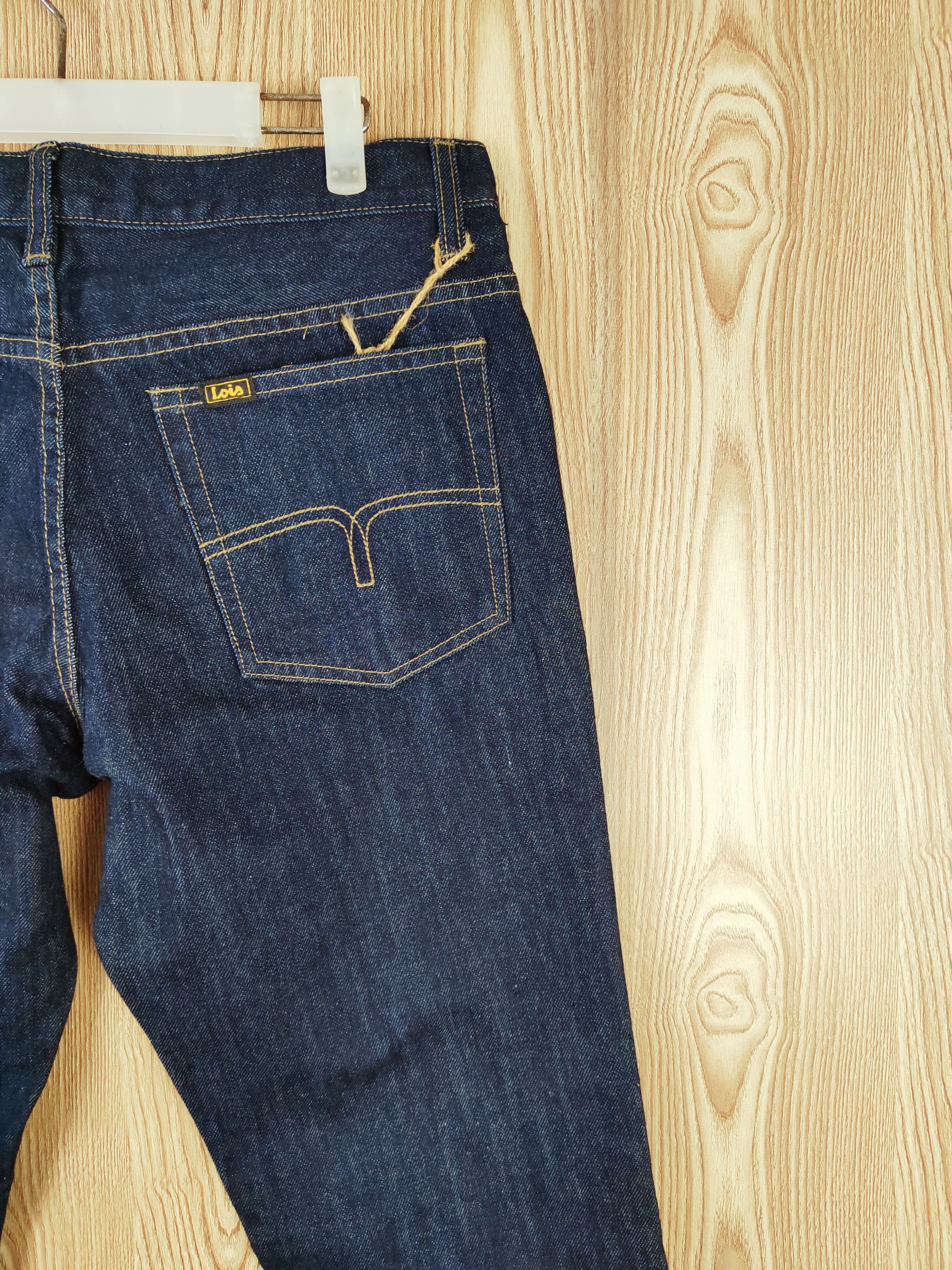Japanese Brand × Vintage 1962 Lois 50th Anniversary Dark Blue Distressed Ripped Jeans Size US 35 - 13 Thumbnail