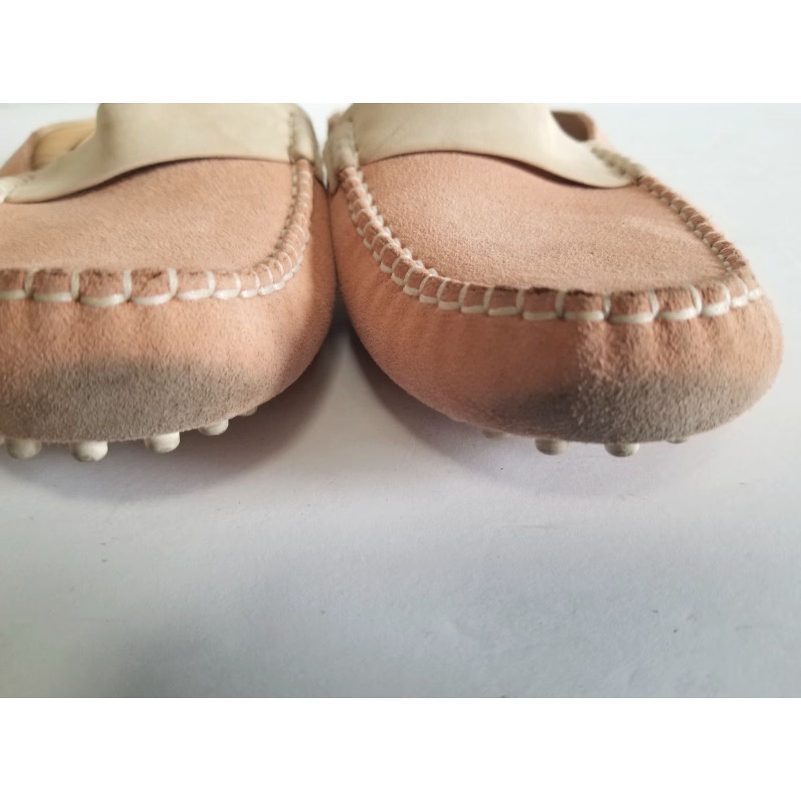 Vintage M. Gemi Felize Fringe Mule Suede Leather Size 41 Peach Stone US 10 Women's Leather Upper Fringe Flat Slip-On Womens Shoes Size ONE SIZE - 7 Thumbnail