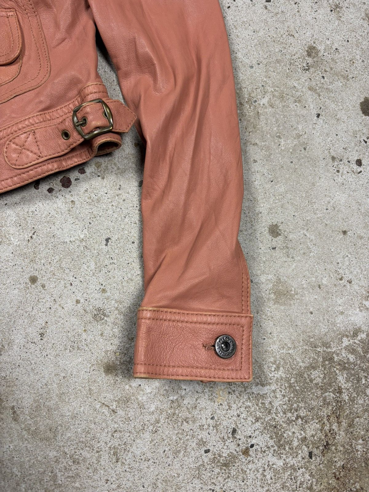 Dolce & Gabbana 2003 Dolce & Gabbana Leather Utility Army Military Jacket Size M / US 6-8 / IT 42-44 - 4 Thumbnail