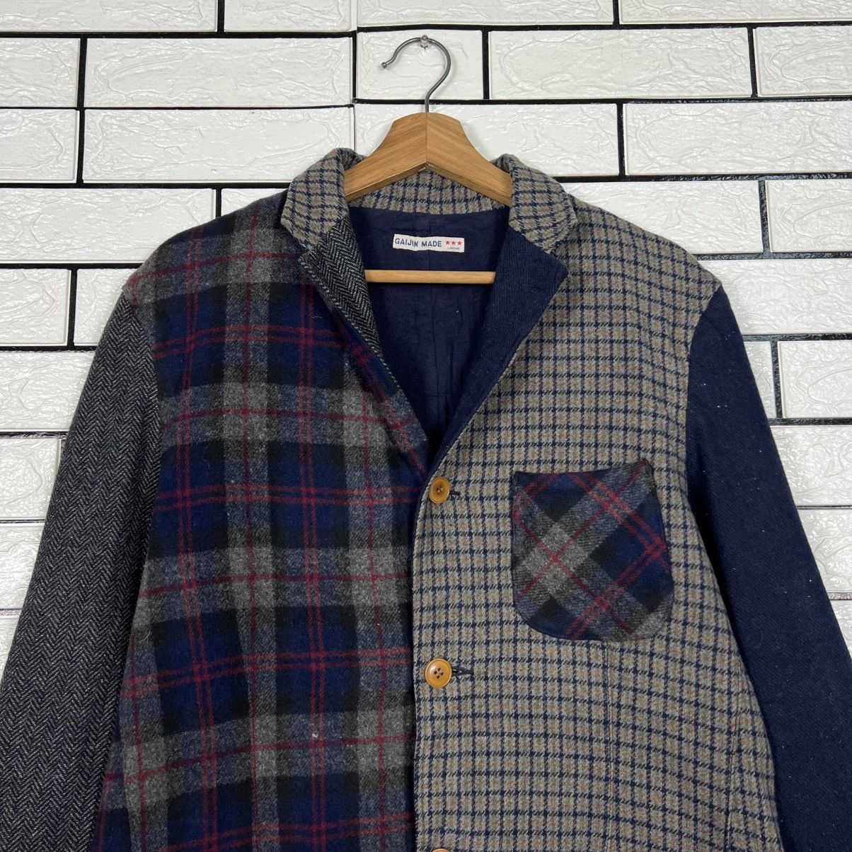 Japanese Brand GAIJIN MADE Hyrbid Pattern Checked Casual Jacket #4160-C190 Size US L / EU 52-54 / 3 - 2 Thumbnail