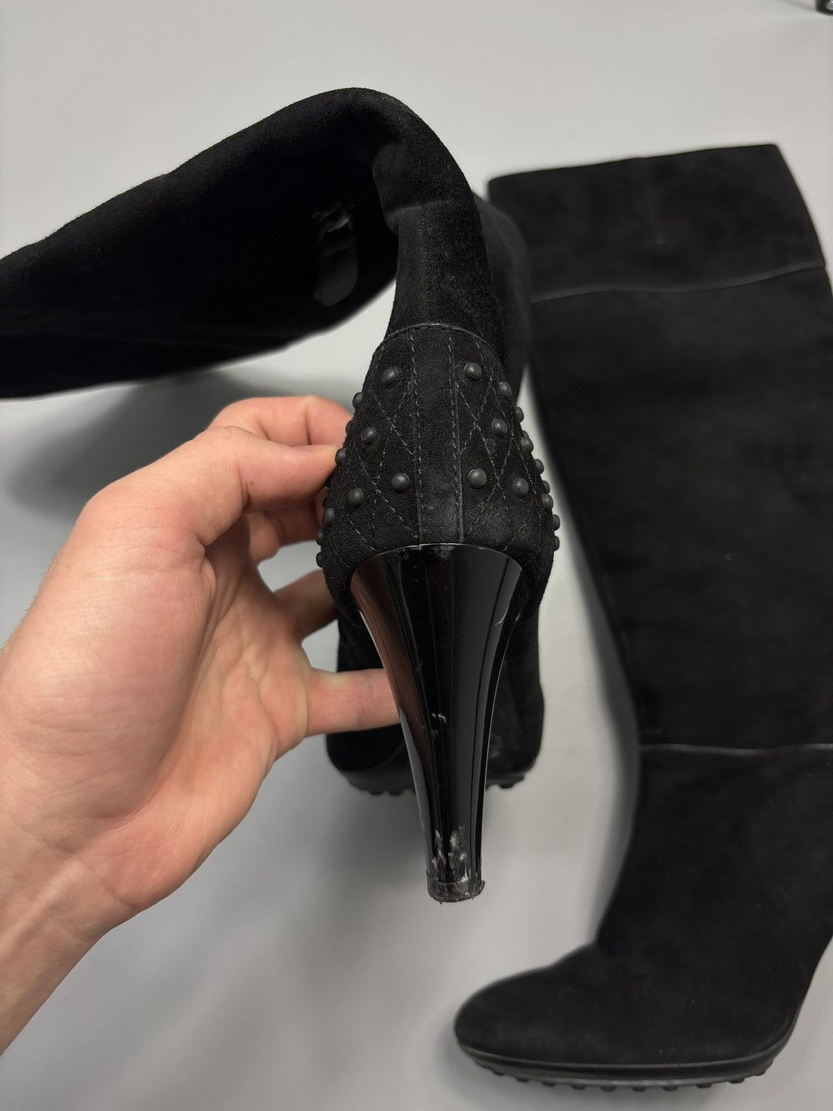 Tod's TOD'S black suede Knee High Luxury Boots Shoes Size US 6.5 / IT 36.5 - 8 Thumbnail