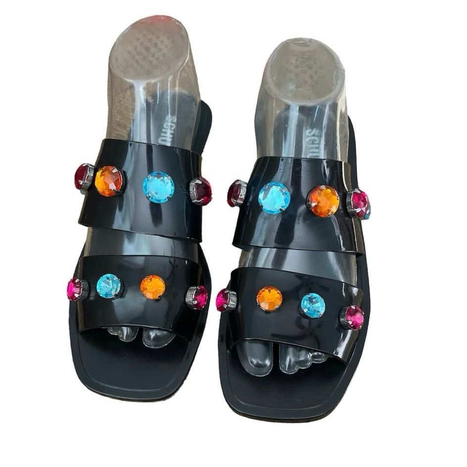 SCHUTZ Schutz Lizzie Crystal PVC slip on slide sandal NEW size 8B Size US 8 / IT 38 - 8 Thumbnail
