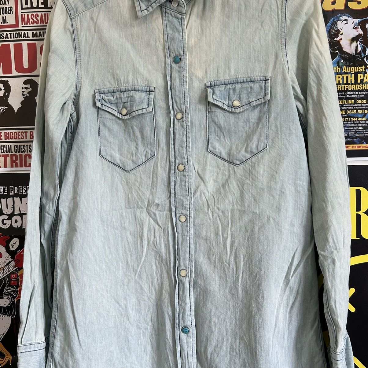 MOUSSY Vintage Revitalization by Moussy Snap Button Denim Shirt Size US S / EU 44-46 / 1 - 3 Thumbnail
