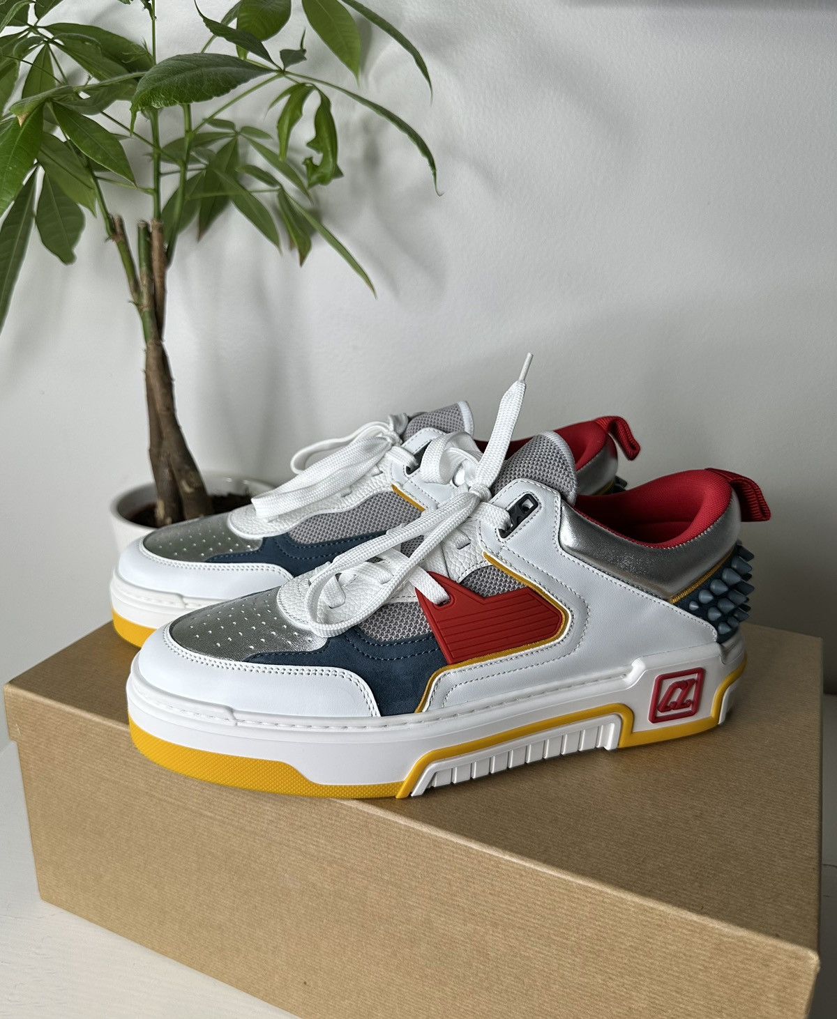Christian Louboutin Men's Astroloubi Mixed Media Low-Top Sneakers Size US 9.5 / EU 42-43 - 7 Thumbnail