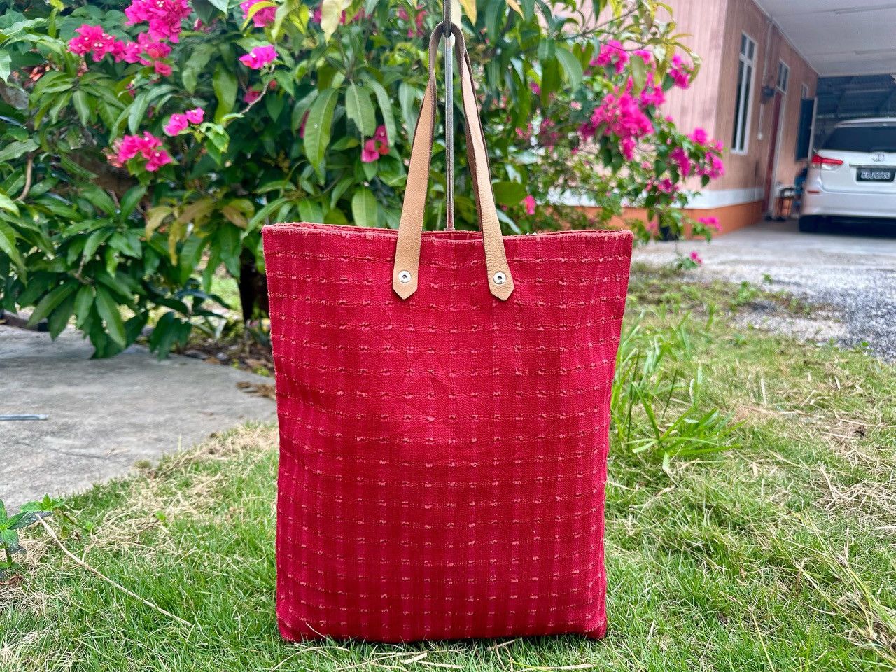 Hermes Authentic Hermes Ahmedabad GM Red Tote Bag Size ONE SIZE - 1 Thumbnail