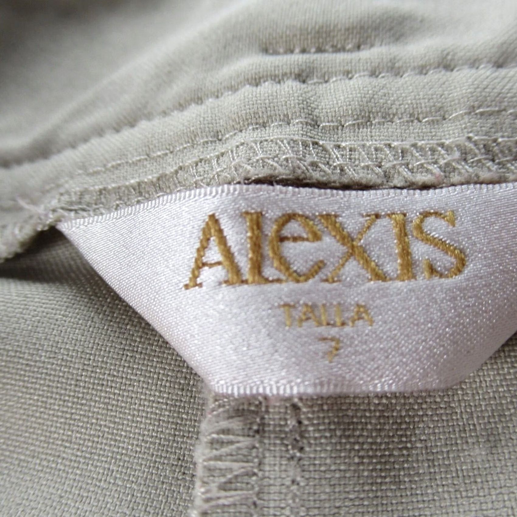 ALEXIS Alexis Pants Womens 8 Beige Dress Pants Wide-Leg 29x30 High Waist Zip Button Crepe Polyester"} Size 30" / US 8 / IT 44 - 6 Thumbnail