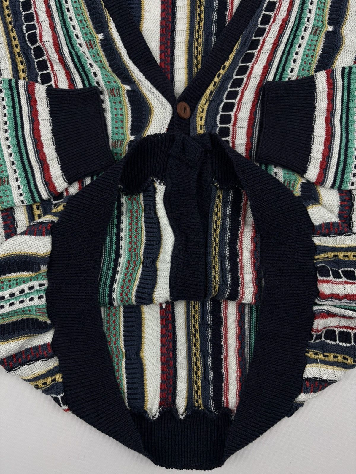 Coogi Rare 80's Archive Hand Knit Cardiagn Biggie Cosby Cable Pullover Jumper Sweater Jacket Size US L / EU 52-54 / 3 - 16 Thumbnail