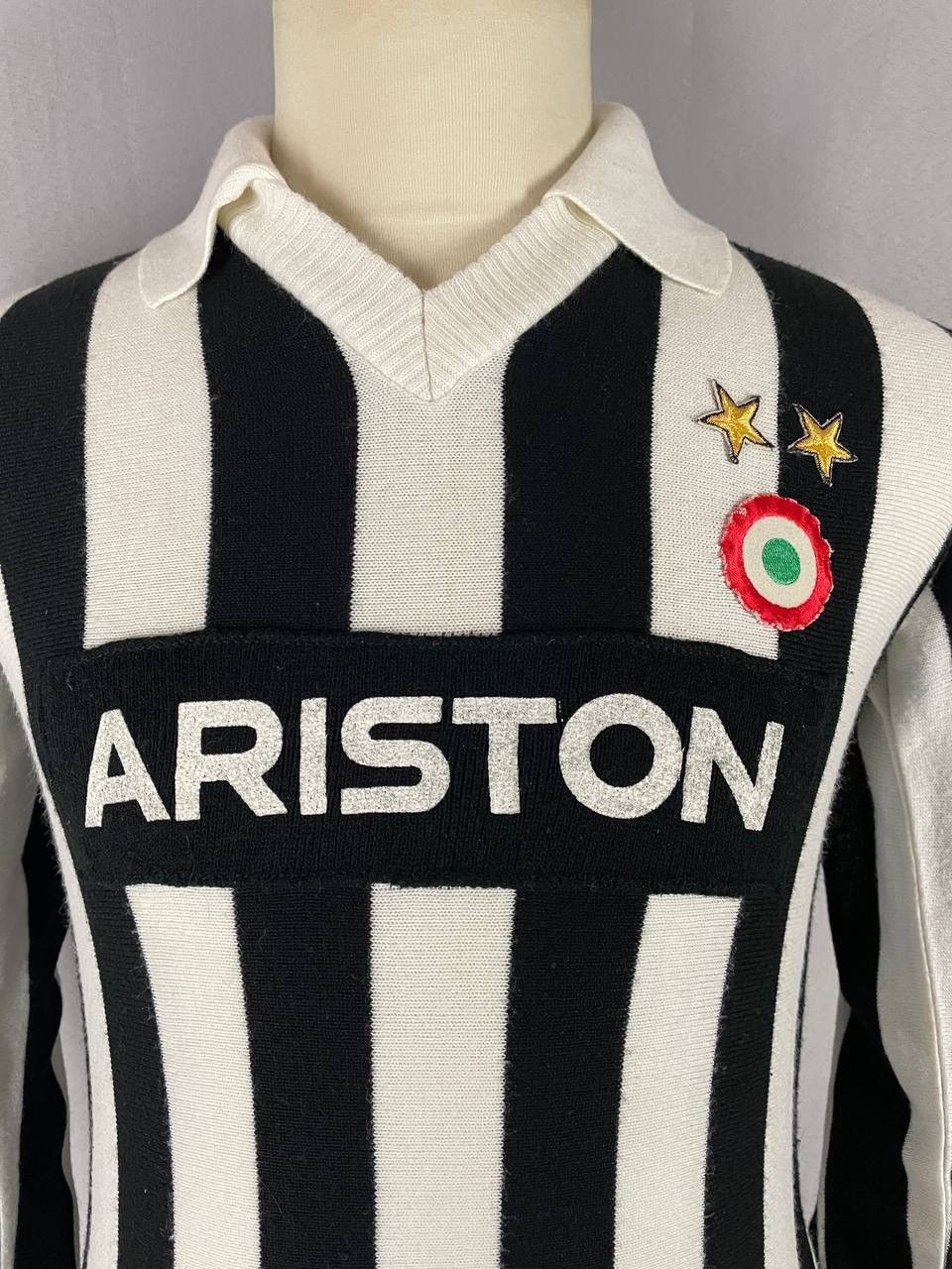 Vintage Juventus Jersey Tee T Shirt Ariston Vintage 1988 Rare Size US L / EU 52-54 / 3 - 4 Thumbnail