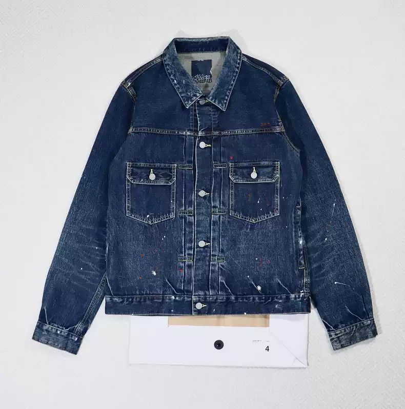Visvim Visvim ICT 101 Jkt Dmgd-1003 D1003 Splash Ink Denim 