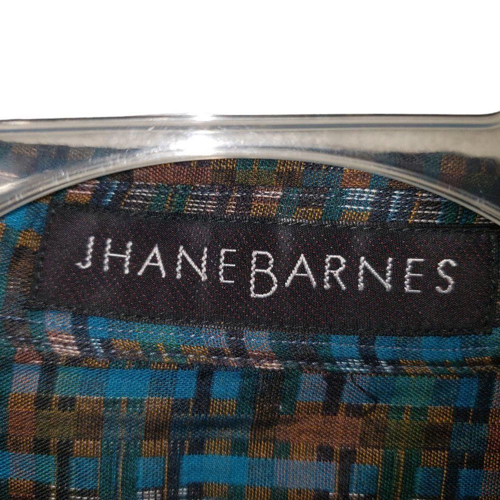 Jhane Barnes CT353 Jhane barnes Aqua and Black Long Sleeve Dress Shirt XL Size US XL / EU 56 / 4 - 2 Thumbnail