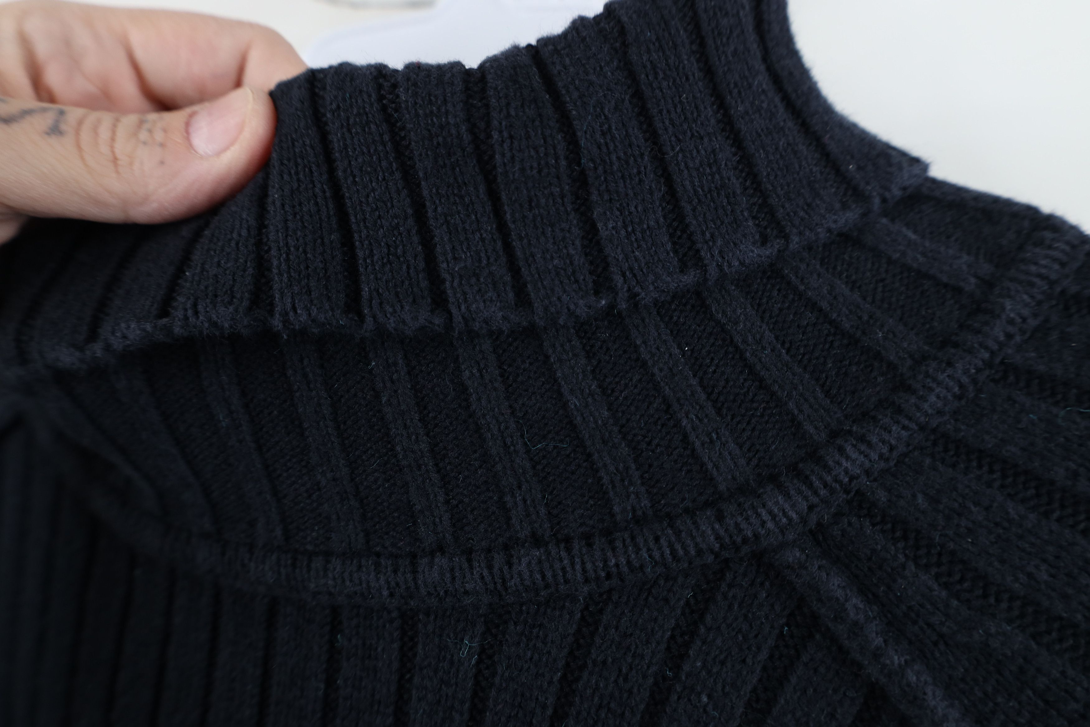 Vintage Vintage 90s Streetwear Chunky Ribbed Knit Turtleneck Sweater Size L / US 10 / IT 46 - 6 Thumbnail