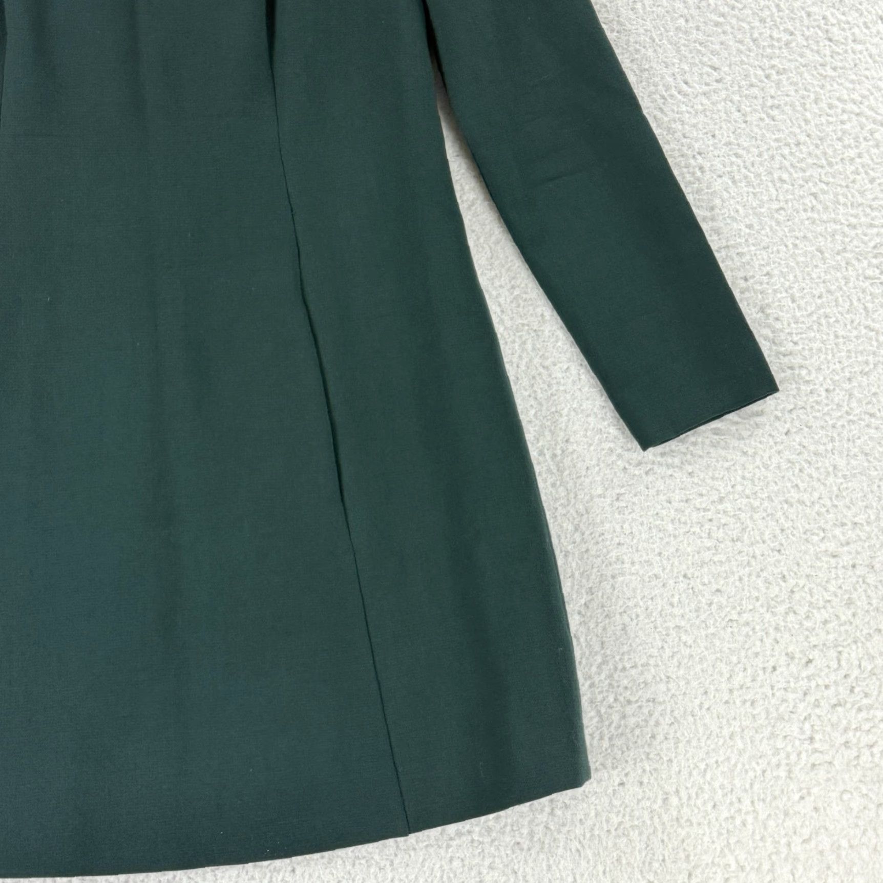 Max Mara Max Mara Studio Sheath Dress Womens Size 4 Green Long Sleeve Wool Short Pockets Size S / US 4 / IT 40 - 3 Thumbnail
