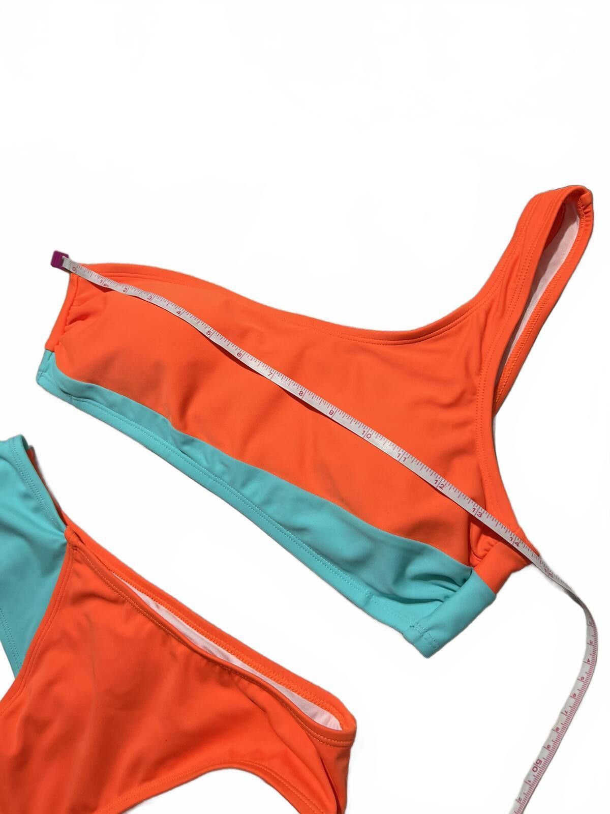 Other Cupshe Two-Tone One-Shoulder High-Waisted Bikini Set L Size ONE SIZE - 4 Thumbnail