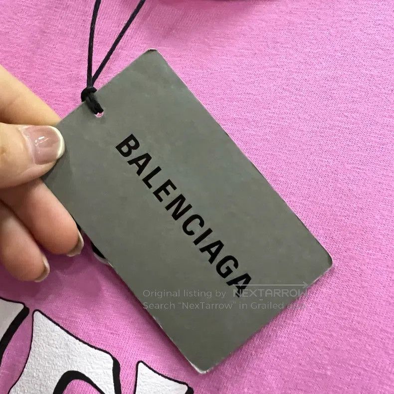 Balenciaga Balenciaga Pink Letter Logo Short Sleeve Size US M / EU 48-50 / 2 - 4 Thumbnail