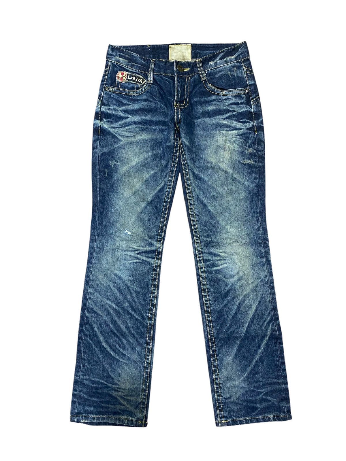 Vintage Vintage Lolita Distress Denim Jeans Size US 32 / EU 48 - 2 Thumbnail