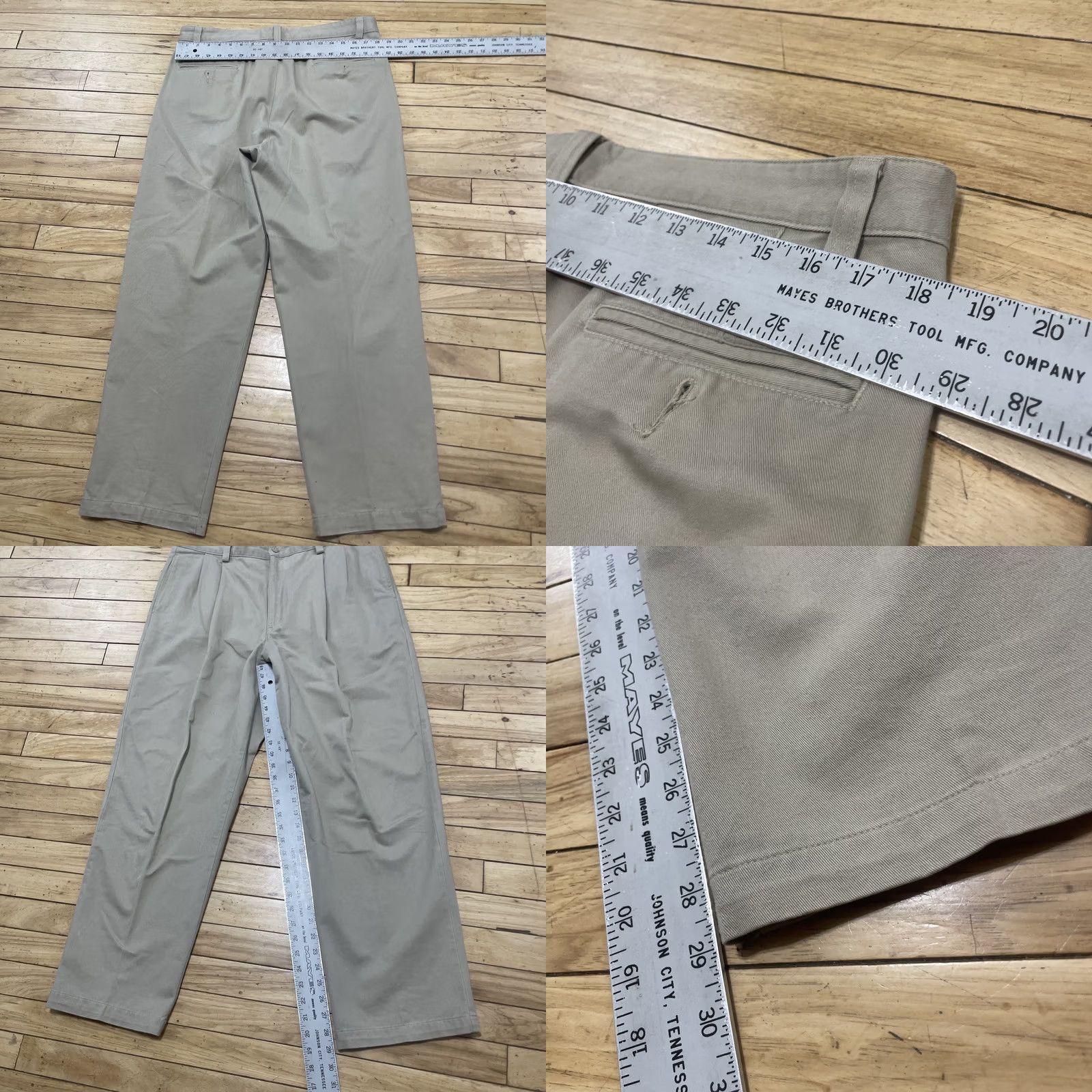 Eddie Bauer VINTAGE Eddie Bauer Pleated Pants Men 36x30 Khaki Relaxed 90s y2k Streetwear Size US 36 / EU 52 - 8 Thumbnail
