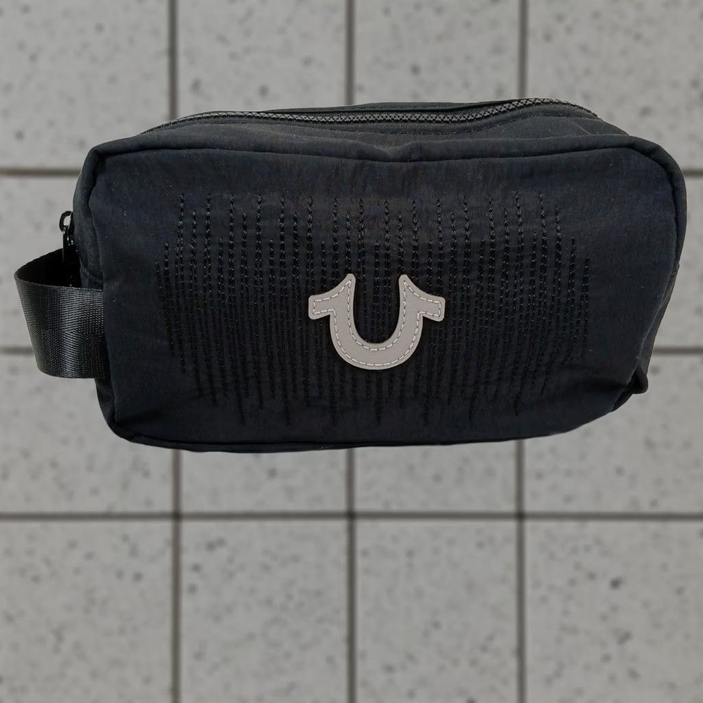 True Religion True Religion Black Toiletry Bag Travel Dopp Kit TR104495 Logo Pouch NWT Size ONE SIZE - 1 Thumbnail