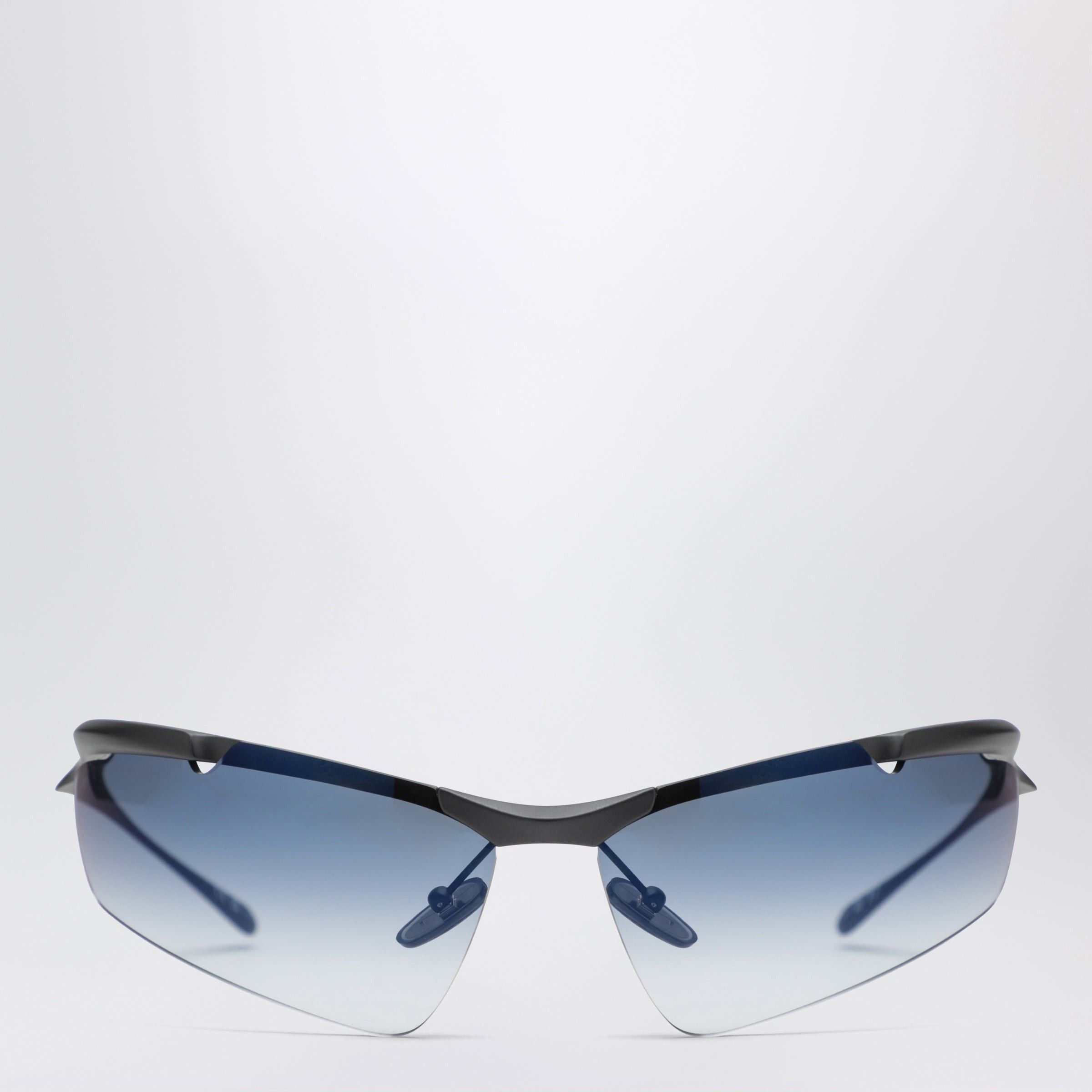 Balenciaga Balenciaga Cat-Eye Boomerang Mirror Blue Sunglasses Size ONE SIZE - 1 Thumbnail