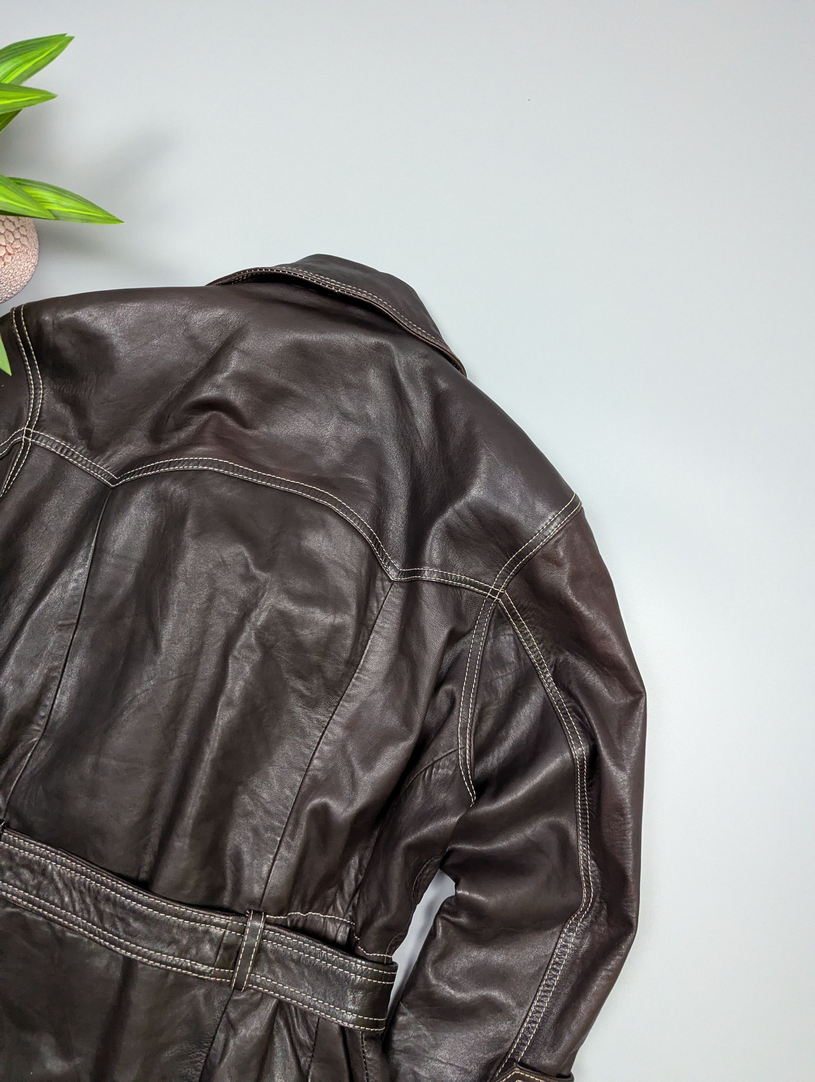 Bonchetti Firenze 90s Vintage Leather Trench Coat/Jacket