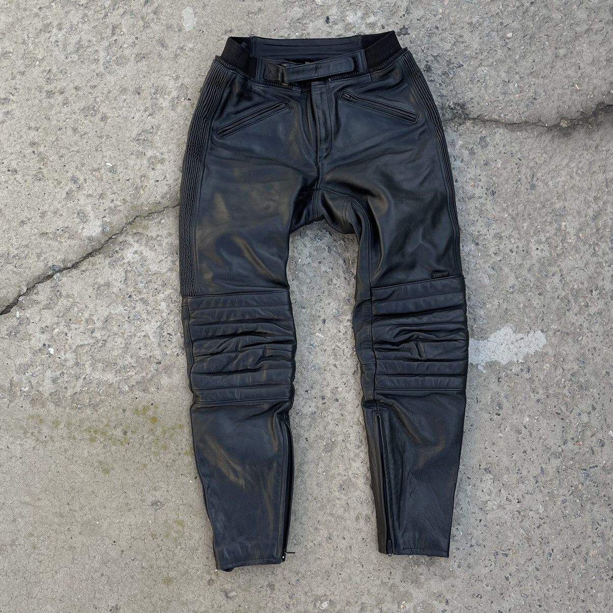 Leather × Vintage Vintage Leather Pants Y2K 90s Moto Takai Japanese Brand Size US 30 / EU 46 - 1 Thumbnail