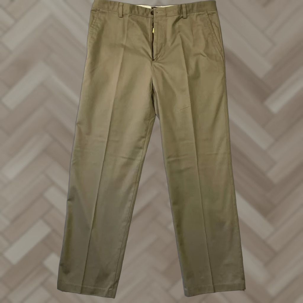 Polo Ralph Lauren Polo Ralph Lauren Dockers Chino Pants Men 38x34 Khaki Flat Front Beige Cotton Knit Regular Straight 34 Inseam Pants Mens Size US 38 / EU 54 - 1 Thumbnail