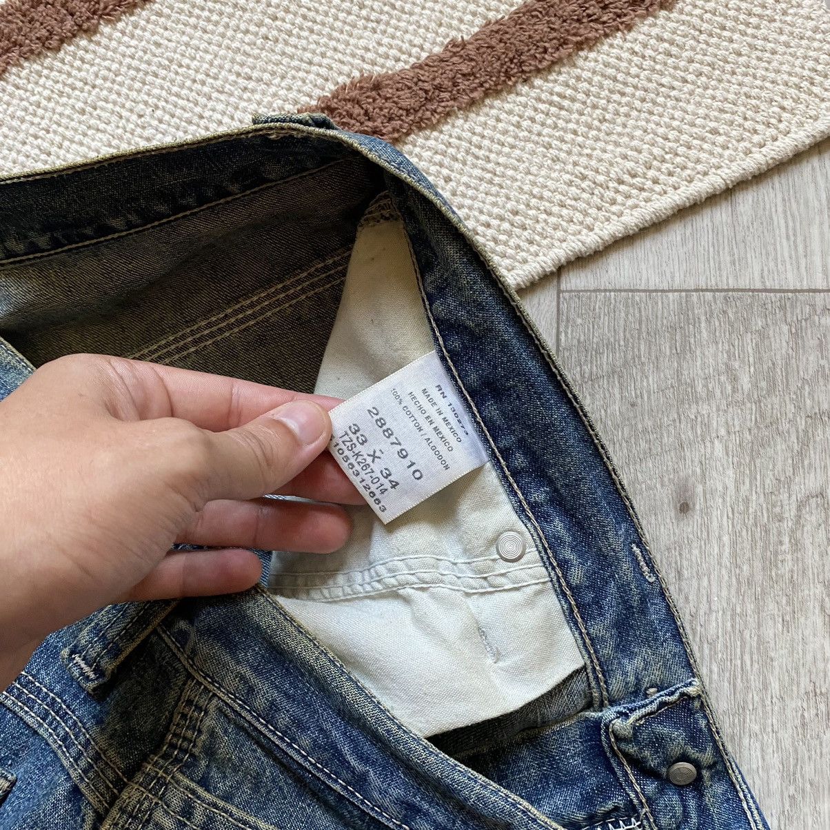 Lee VINTAGE LEE CARPENTER USED MEXICO JEANS Size US 33 - 10 Thumbnail