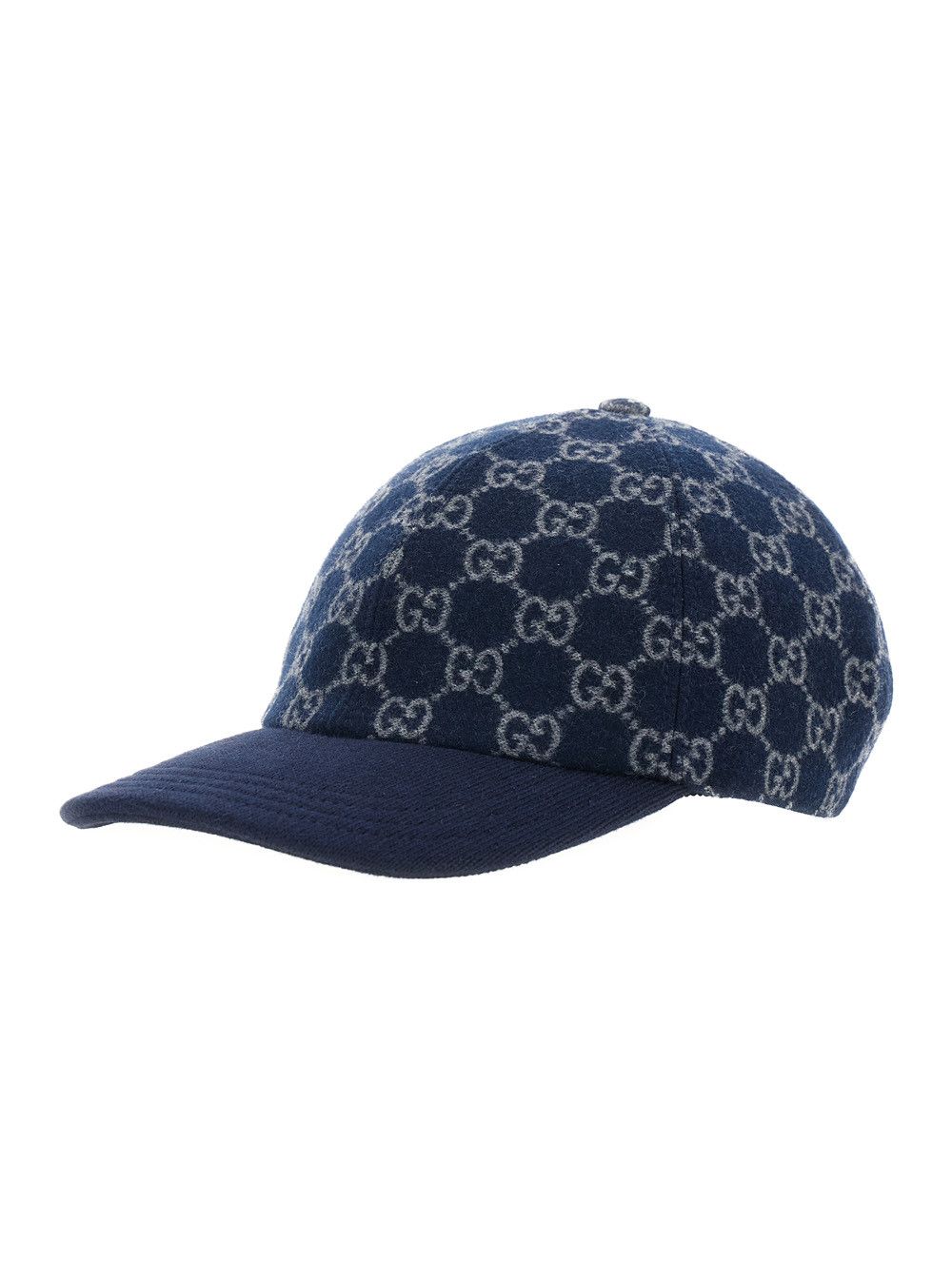 Gucci Blue Baseball Cap with GG Motif in Cashmere for Men Size ONE SIZE - 1 Thumbnail