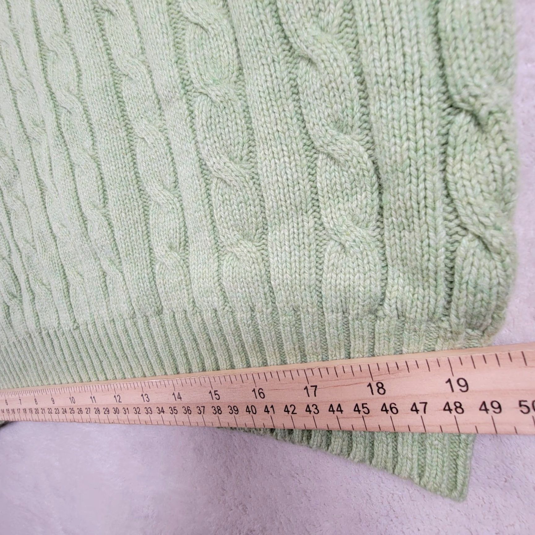Vintage VINTAGE L.L.Bean Sweater Cable-Knit Wool Green XL Crew Neck Pullover Men Wool Blend EUC Size US L / EU 52-54 / 3 - 7 Thumbnail