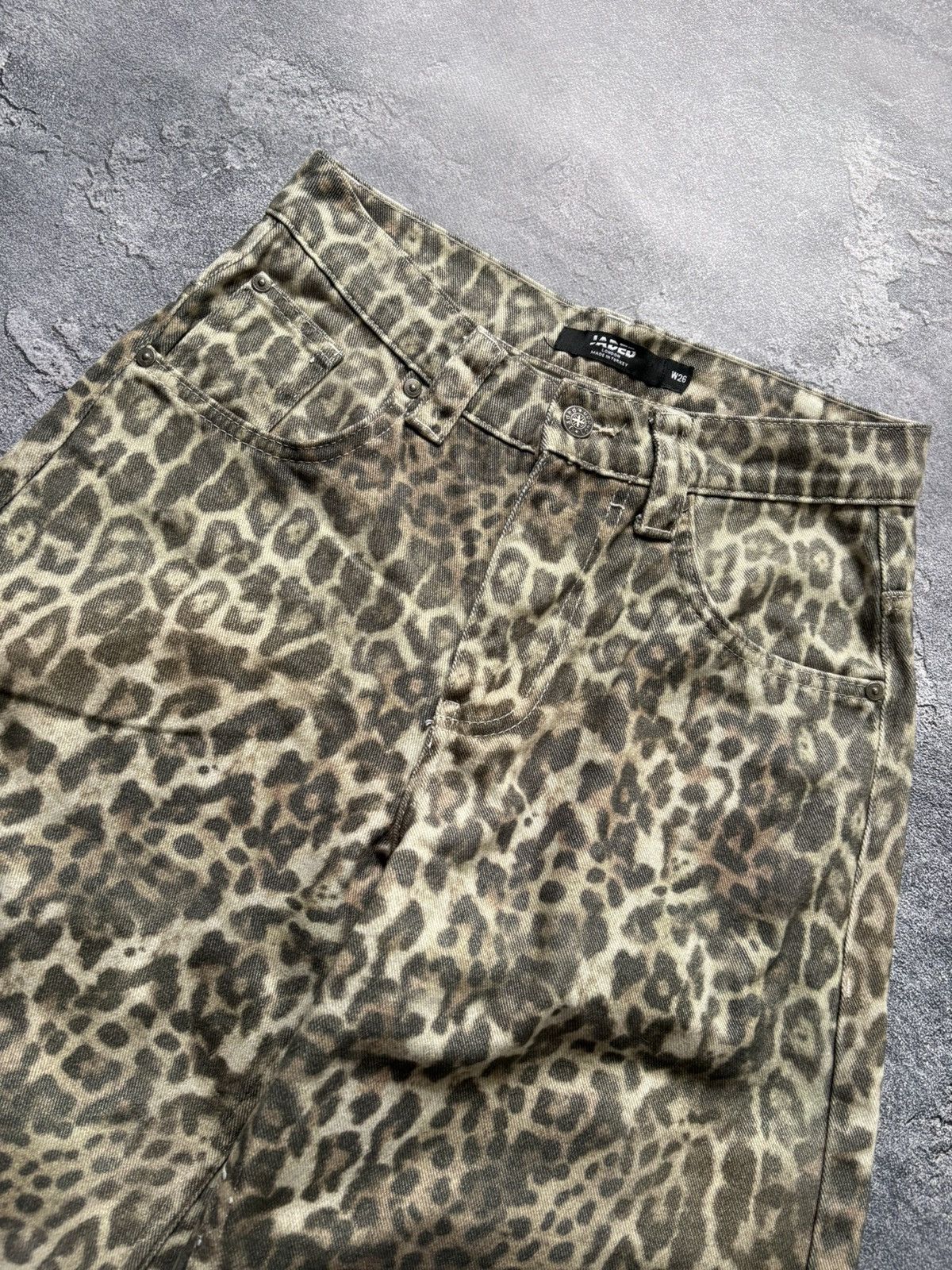 Jaded London Jaded London Y2K Leopard Baggy Denim Pants Cavalli Style Size 26" / US 2 / IT 38 - 7 Thumbnail
