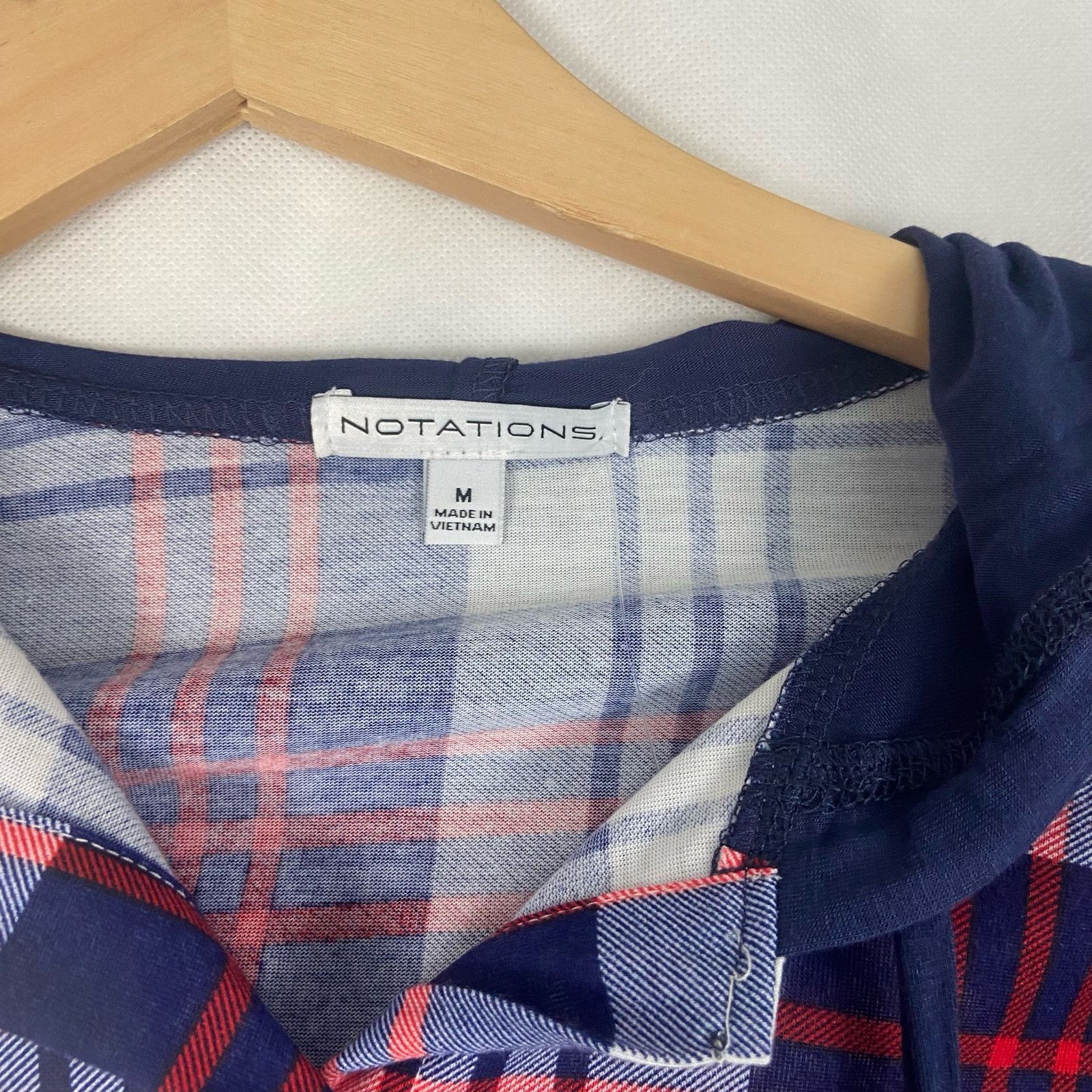 Other NWT Notations Juniors Button Up Hooded Shirt Size Medium Size M / US 6-8 / IT 42-44 - 6 Thumbnail