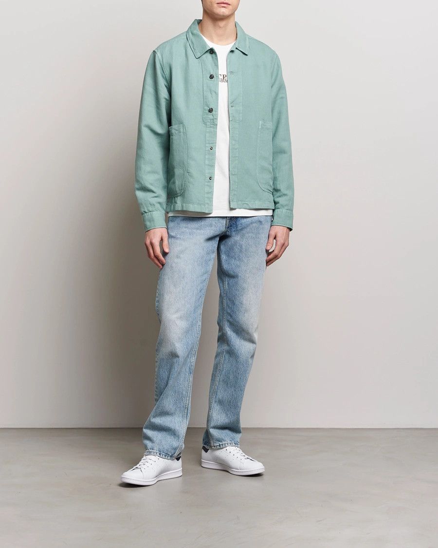 C.P. Company o1y1224 Solid Color Shirt in Sage Green Size US XL / EU 56 / 4 - 2 Thumbnail