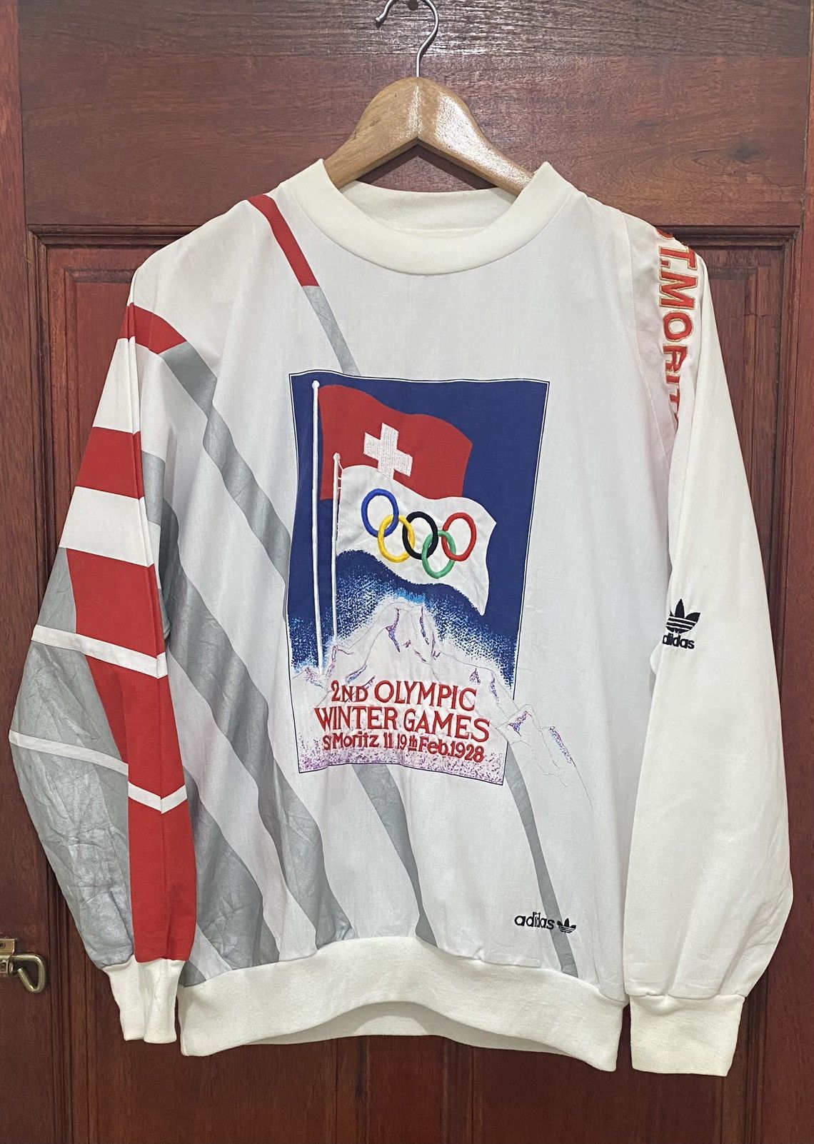 Adidas Vintage Adidas 2nd Olympic Winter Games 1928 St Moritz Size US S / EU 44-46 / 1 - 1 Thumbnail