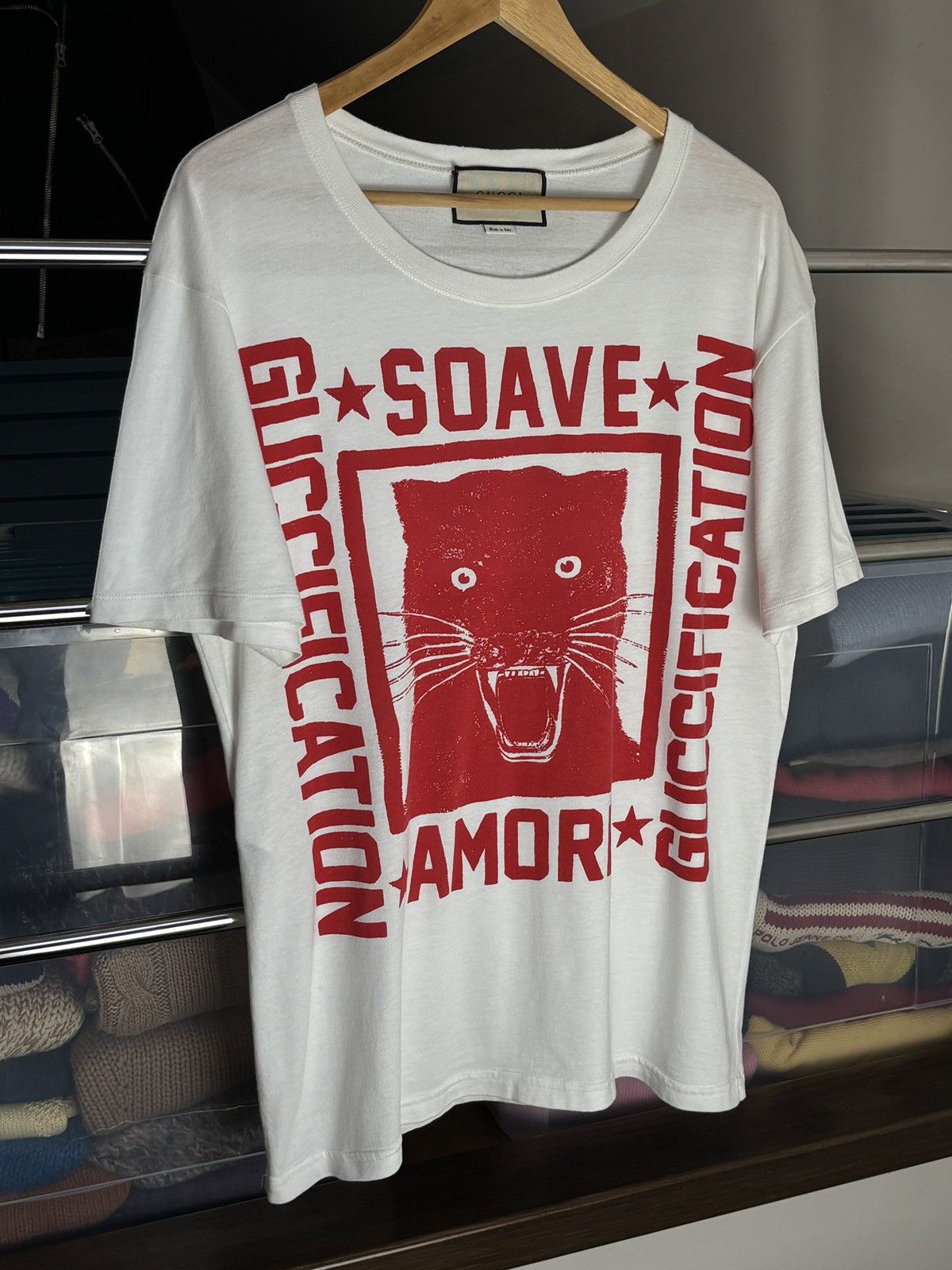 Gucci Gucci „soave amore guccification” graphic rare t-shirt tee Size US L / EU 52-54 / 3 - 2 Thumbnail