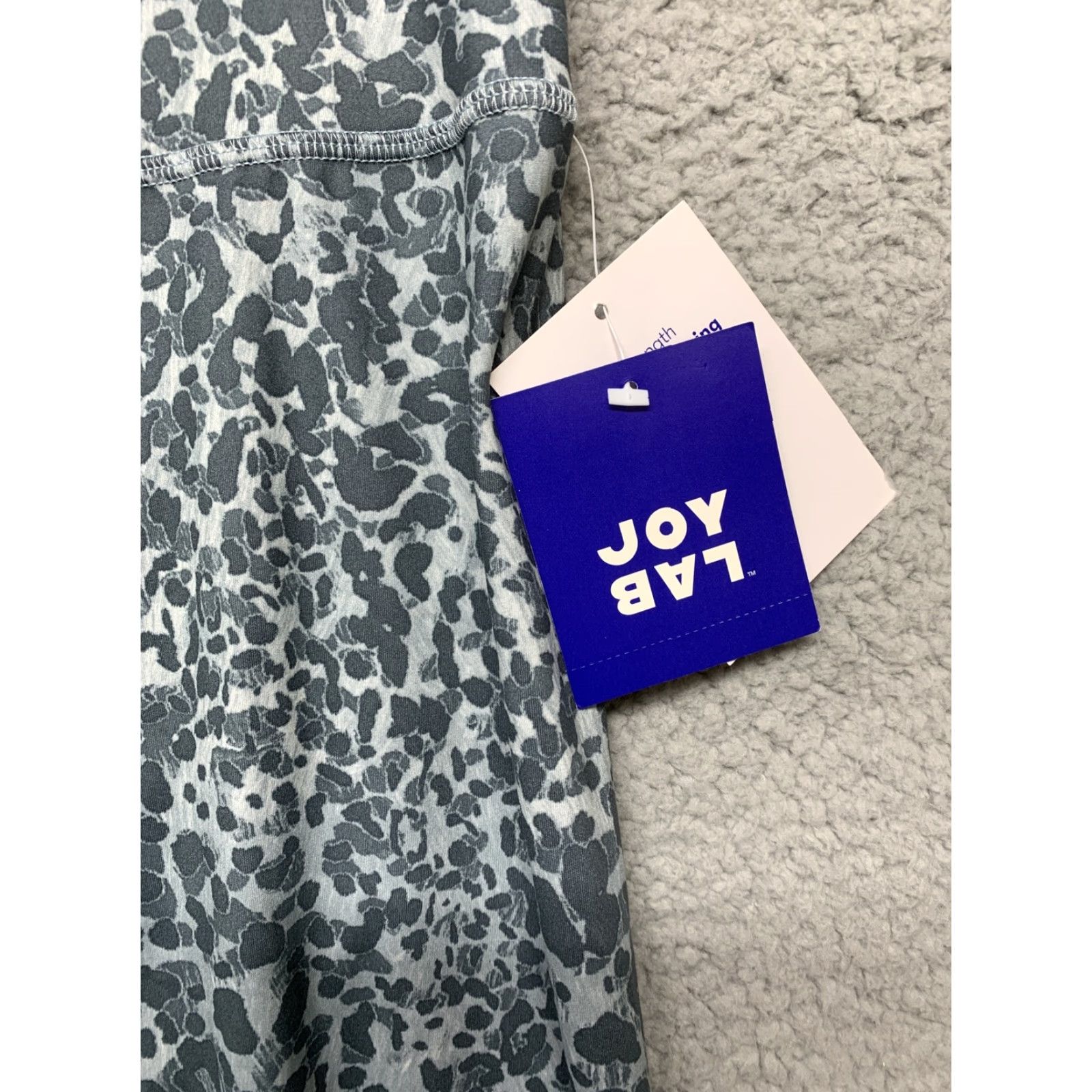 Vintage JoyLab Leggings Women S Blue Leopard High-Rise Pockets Skinny Inseam 26 in Compression Hidden Key Pocket Size 26" / US 2 / IT 38 - 7 Thumbnail