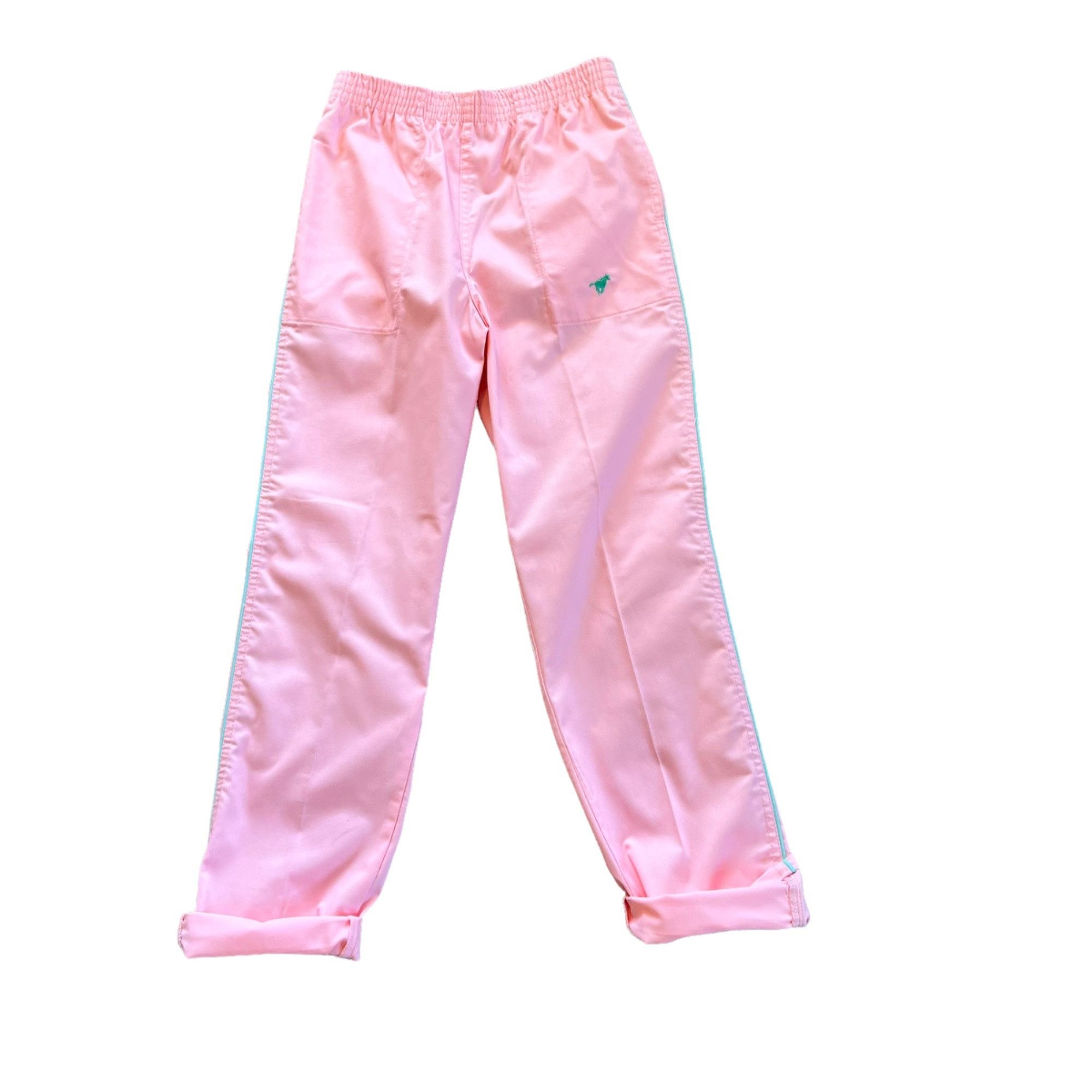Vintage Vintage Wrangler High Rise Bubble Gum Pink & Pastel Blue Pan Size 28" / US 6 / IT 42 - 3 Thumbnail