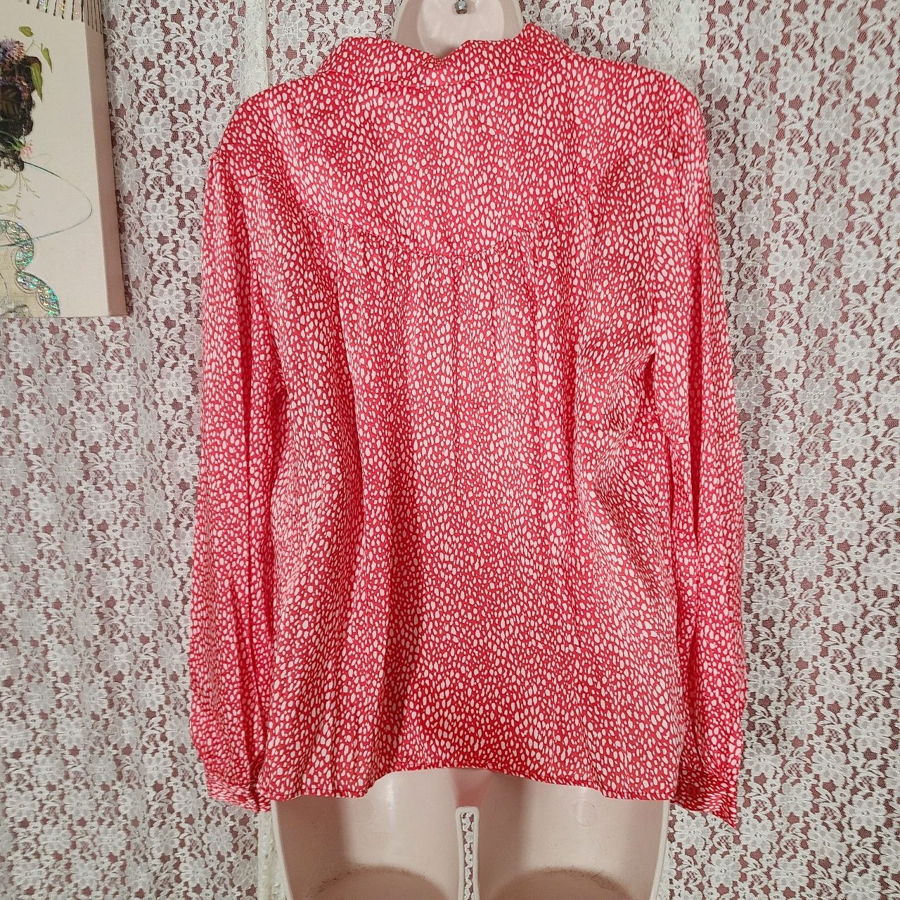 Topshop Topshop red white oversized button down shirt size 10 medium Size L / US 10 / IT 46 - 3 Thumbnail