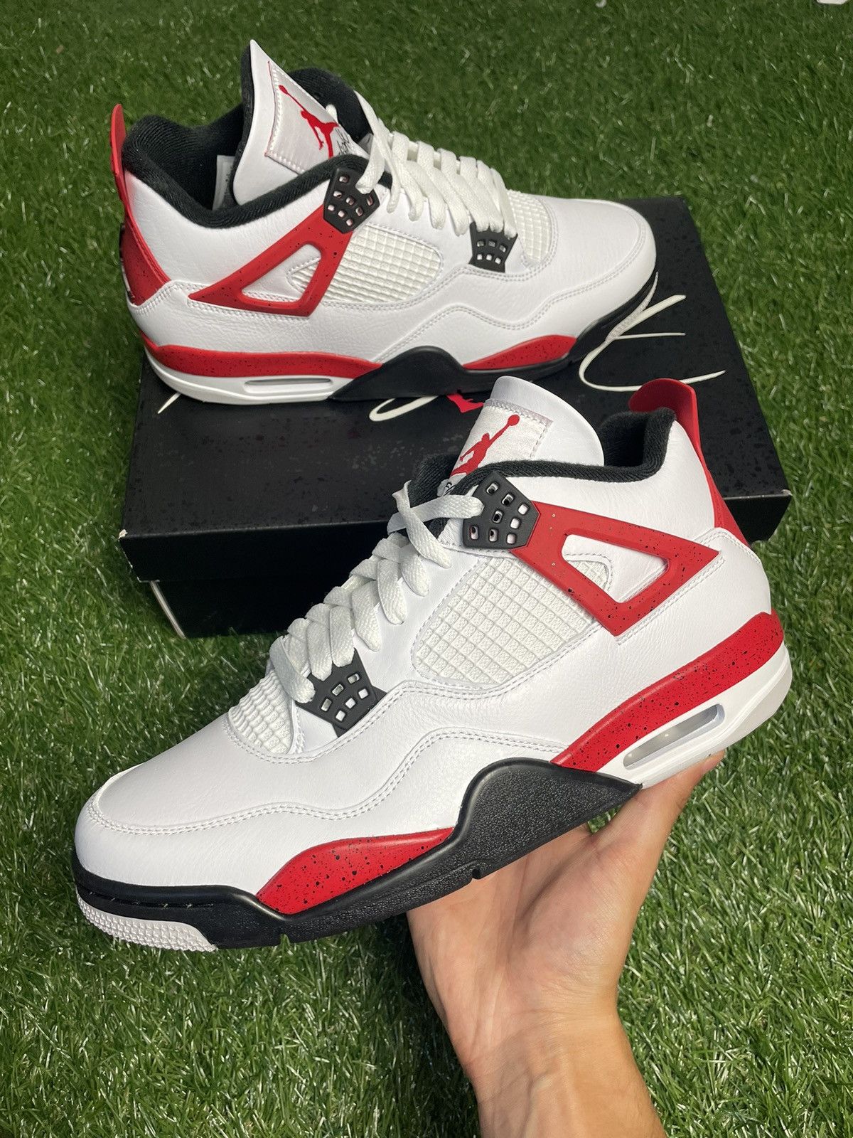 Pre-owned Jordan Nike New Air Jordan 4 Retro Red Cement Size 11 Shoes