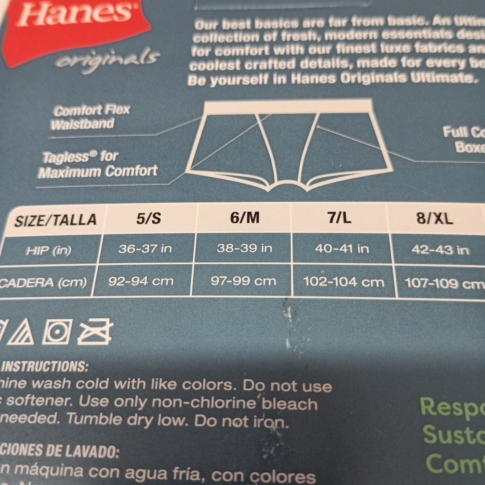 Hanes Women’s Hanes 4 Pk Cotton Boxer Briefs Size 7/L 40-41 Inch Size ONE SIZE - 3 Thumbnail