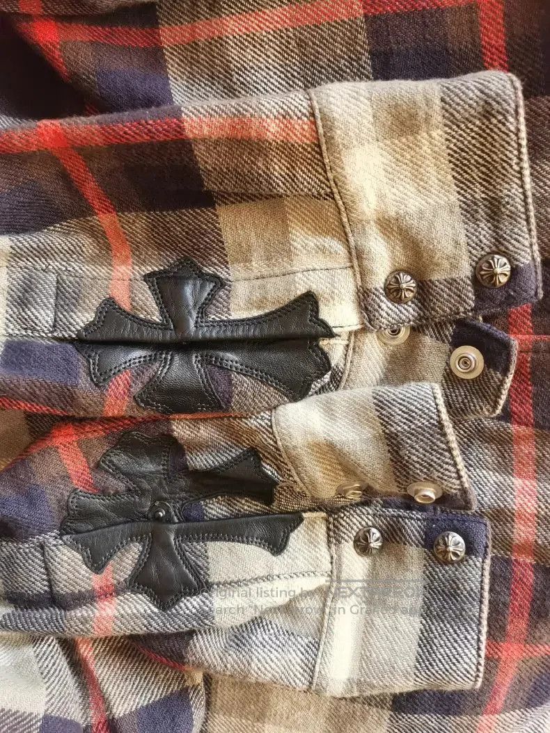 Chrome Hearts Cropped Checkered Flannel Shirt in Size M- Size US M / EU 48-50 / 2 - 3 Thumbnail